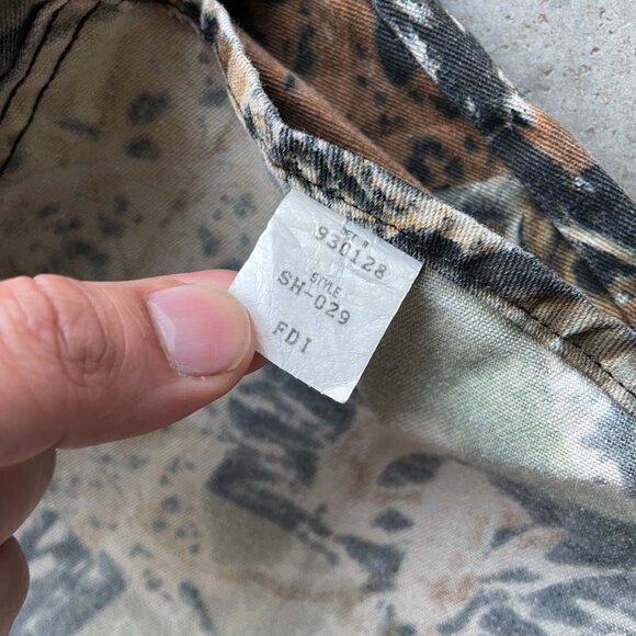 Vtg Cabela's Seclusion 3D Tree Camouflage Shirt Canvas Size: Large Regular - Picture 6 of 6